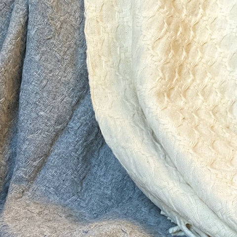 Burel Factory represented by 55° North Blanket, Pied de Coq Blanket Pearl 42/1