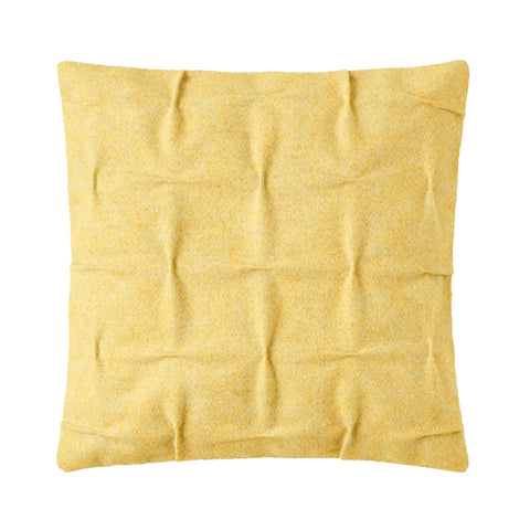 Burel Factory represented by 55° North Cushion, Cross Draped Cushion Cover Amber Yellow