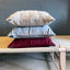 Burel Factory represented by 55° North Cushion, Cross Draped Cushion Cover Bordeaux 209C