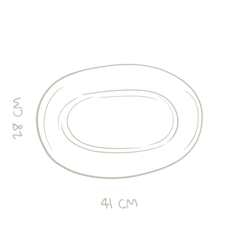 Oval platter 41x28cm